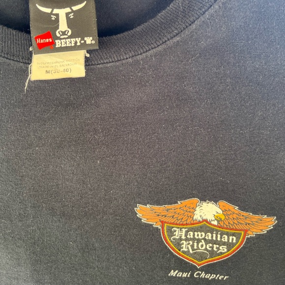 Hawaiian riders Maui chapter. medium,!black Hanes beefy t front and back print. - Picture 5 of 5